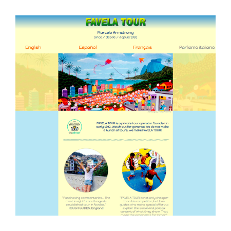 imagem do site Favelatour